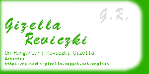 gizella reviczki business card